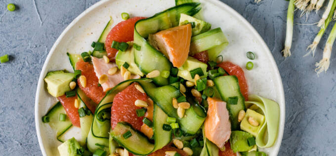 Cucumber and avocado salad