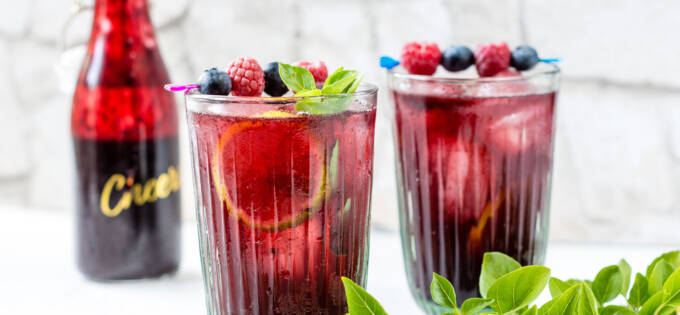 Blueberry and lime syrup