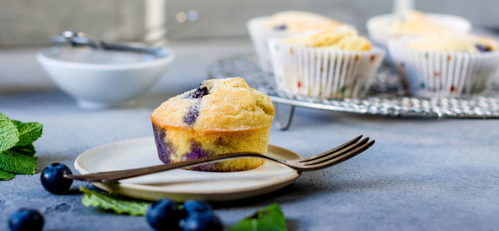 Low-carb blueberry muffins - HERMESETAS UK